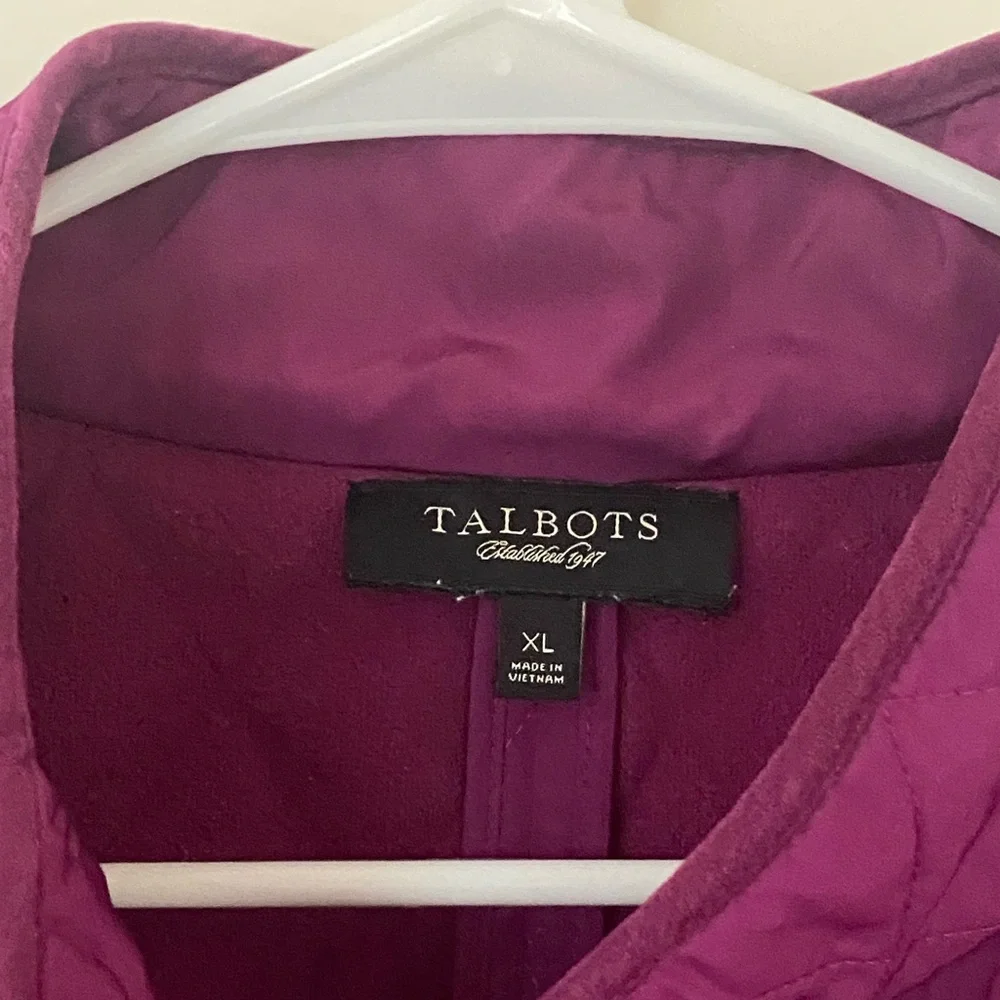Talbots Purple Quilted Vest